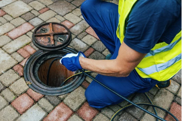 Sewer line cleaning with hydro
